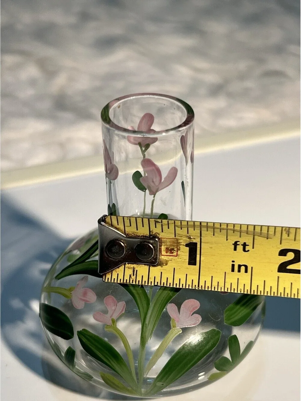 Vintage Mini Hand Painted Floral Bud Vase